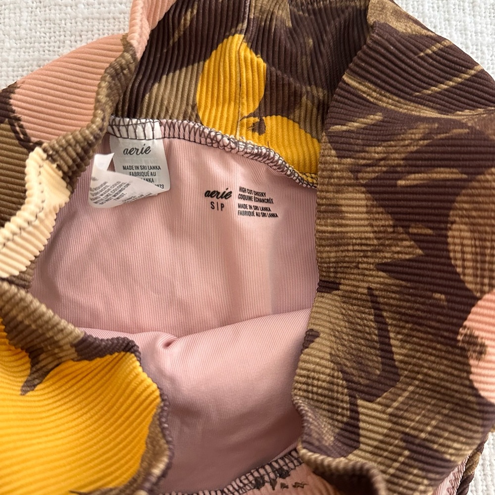 Aerie Brown Floral Bikini Set - Picture 2 of 3